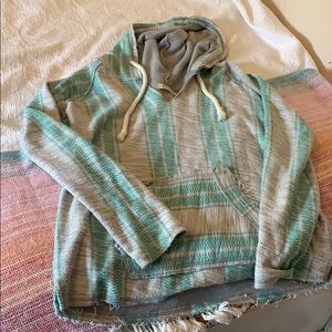 blue & grey sweatshirt